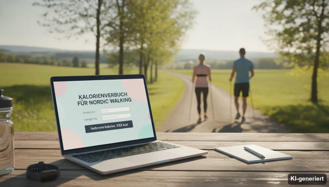 Rechner: Kalorienverbrauch für Nordic Walking (KI-generiertes Bild)
